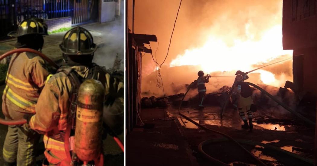 Bomberos de Bogotá atiende incendio en bodega de Bosa San Bernardino 