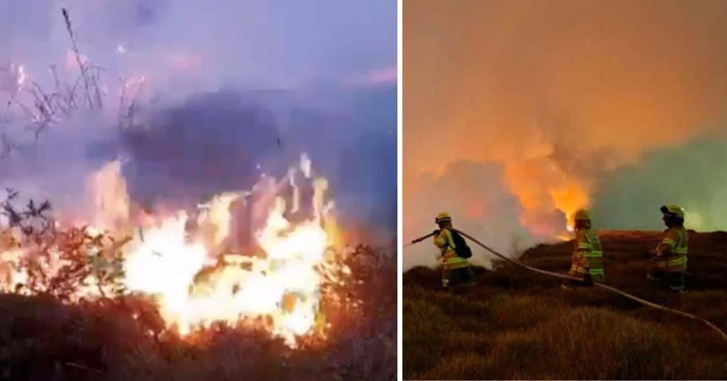 Bogotá trasladó equipos para atención de incendio forestal en Parque Chingaza