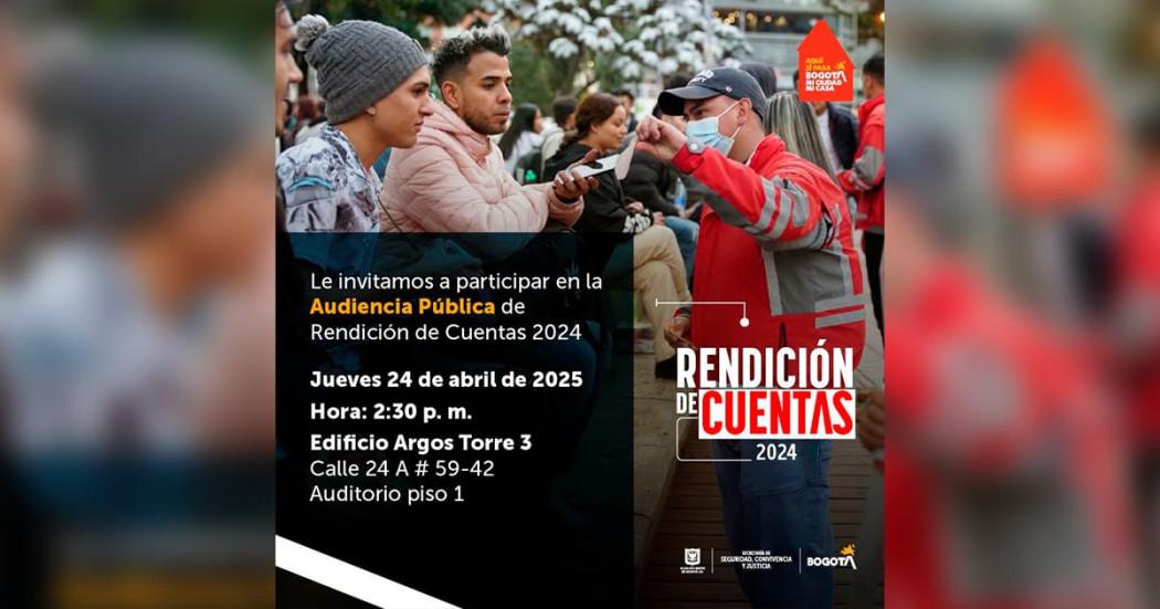 La Secretaría de Seguridad invita a la rendición de cuentas el 24 de abril