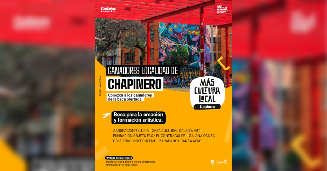 Propuestas ganadoras de Más Cultura Local 2025 en Chapinero Bogotá