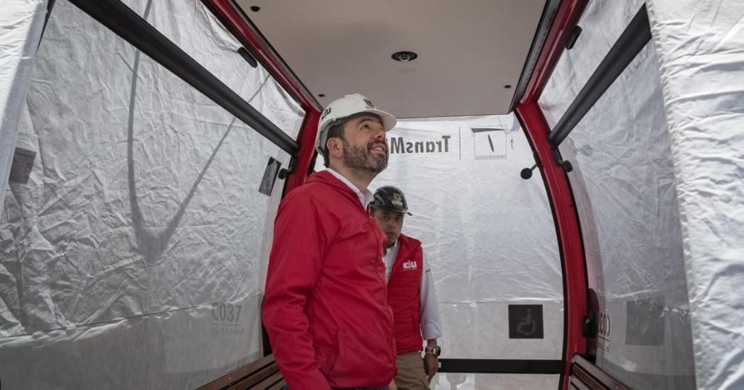 Ya están en Bogotá las primeras 48 cabinas TransMicable de San Cristóbal