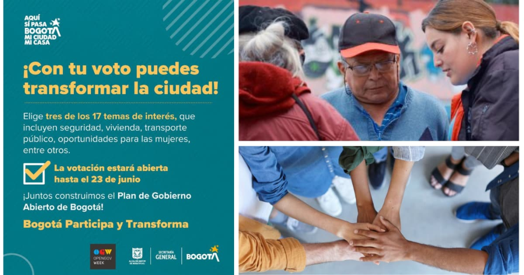 Convocatoria Bogotá Participa y Transforma vota hasta junio 23 de 2025