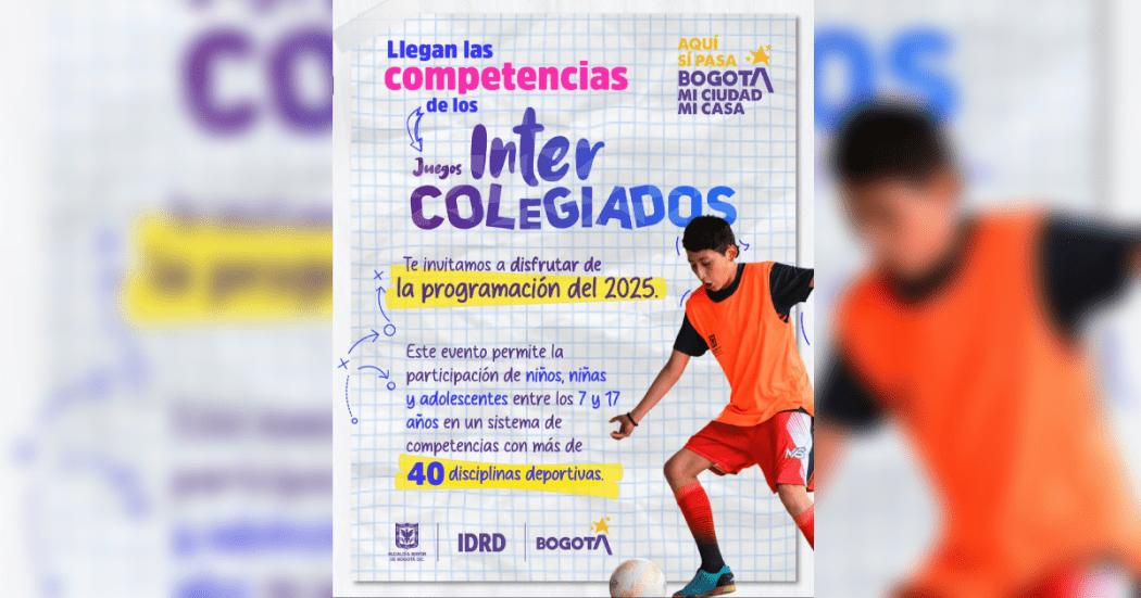 Jóvenes de Bogotá se preparan para vivir los Juegos Intercolegiados