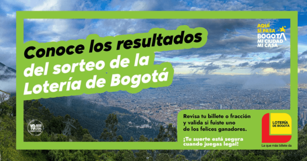 Lotería de Bogotá conoce resultados sorteo jueves 8 de mayo 2025