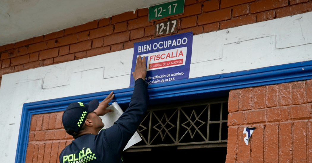 Seguridad Bogotá ocupados bienes con fines de extinción de dominio