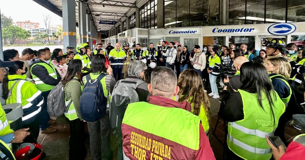 Simulacro de emergencias de alto impacto Terminal Transporte Bogotá