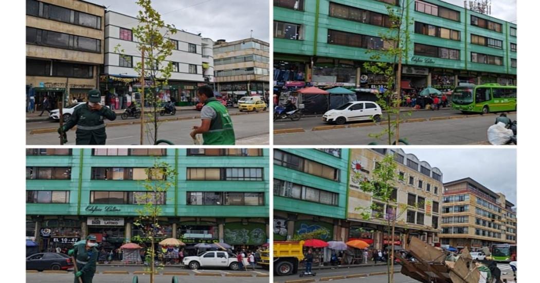 La carrera décima en el centro de Bogotá recupera su arbolado en 2025 