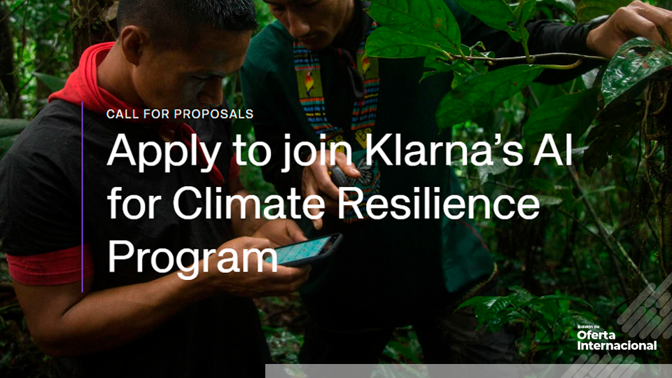 Convocatoria internacional de Klarna para proyectos con impacto ambiental y soci