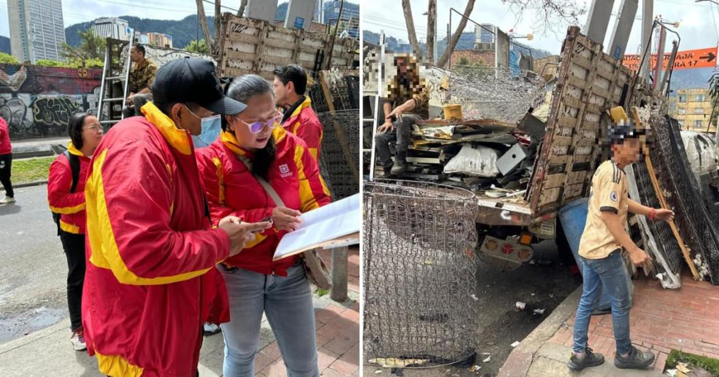 5 carretas retiradas, local cerrado y 1 comparendo en centro de Bogotá