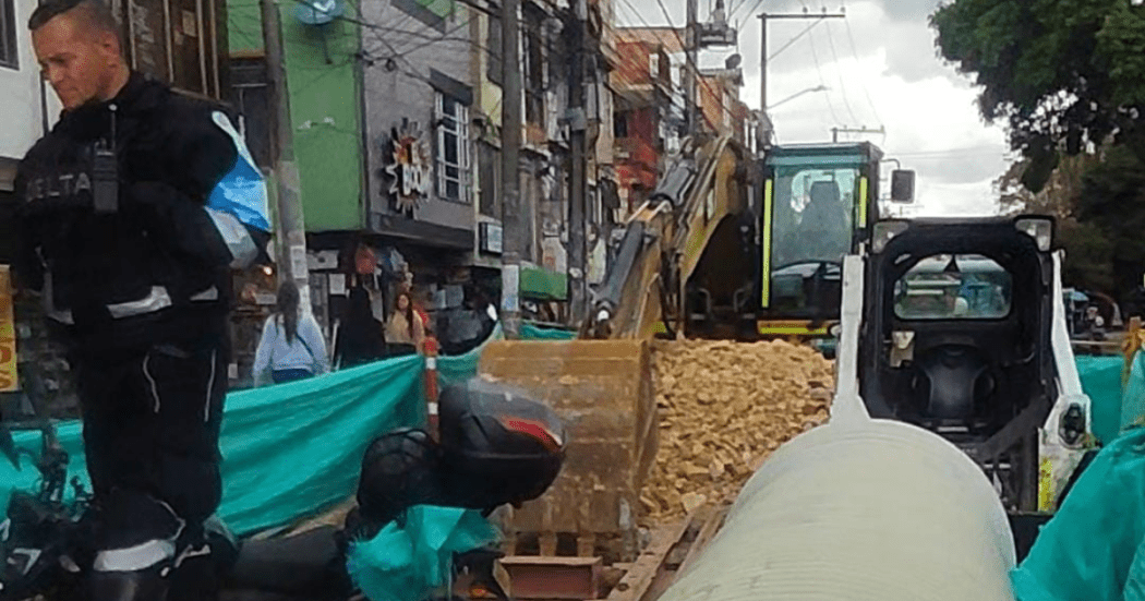 Acciones de malla vial en el barrio La Gaitana de la localidad de Suba
