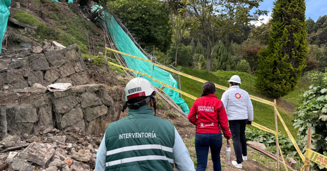 Bogotá avanza 35 % en obra estabilización en Villa del Cerro Chapinero