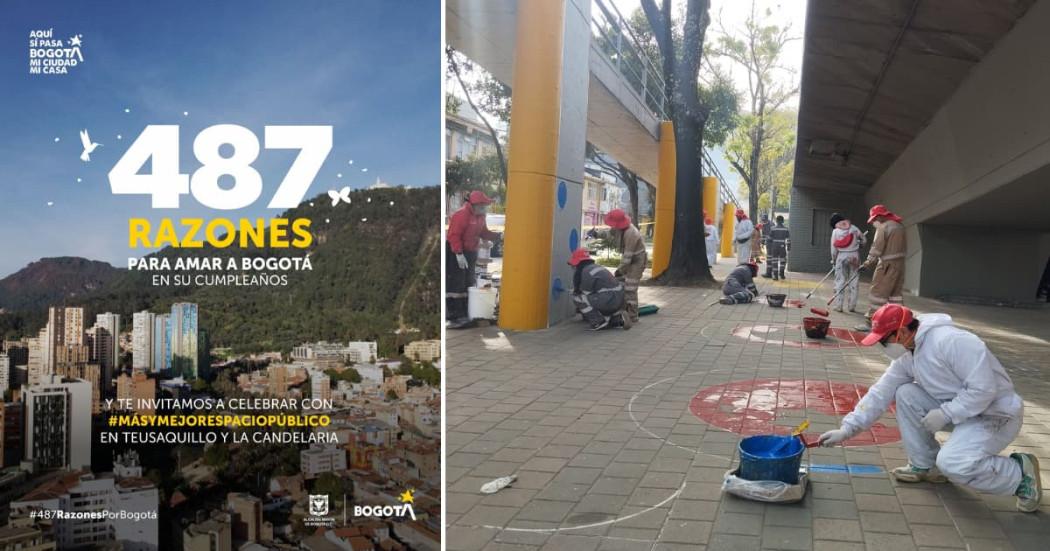 Bogotá celebra 487 años con entrega de espacio público recuperado 2025