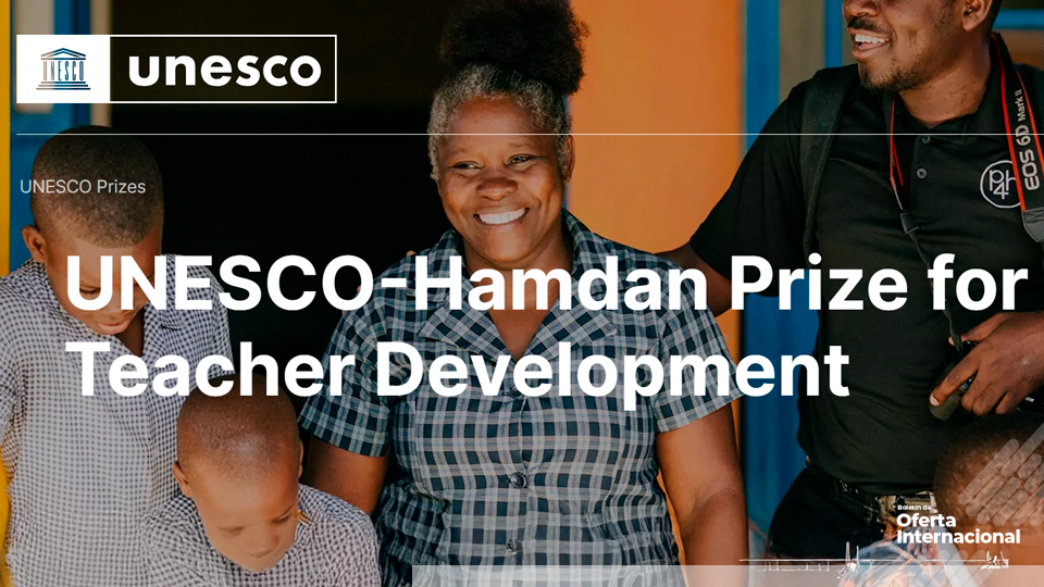 Premio UNESCO-Hamdan para proyectos innovadores en enseñanza.
