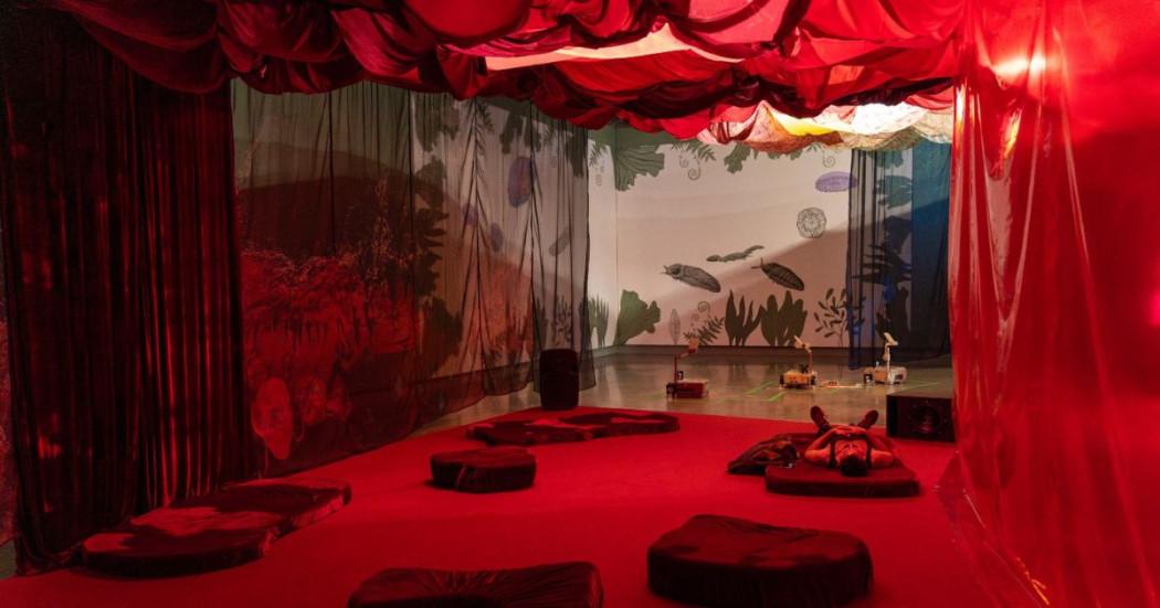 Exposición de arte obra de Angélica Teuta en Galería Santa Fe Bogotá