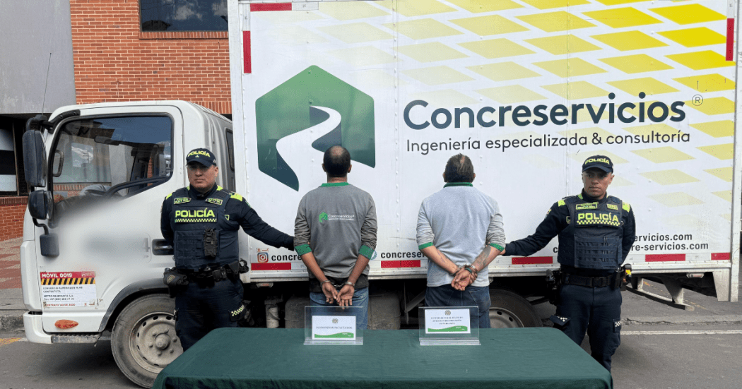 En Bogotá capturan a dos hombres que robaban maquinaría del Metro