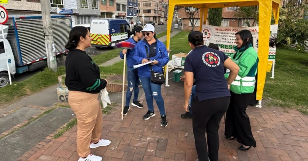 Jornada de reciclaje en barrio Boitá en localidad Kennedy en Bogotá