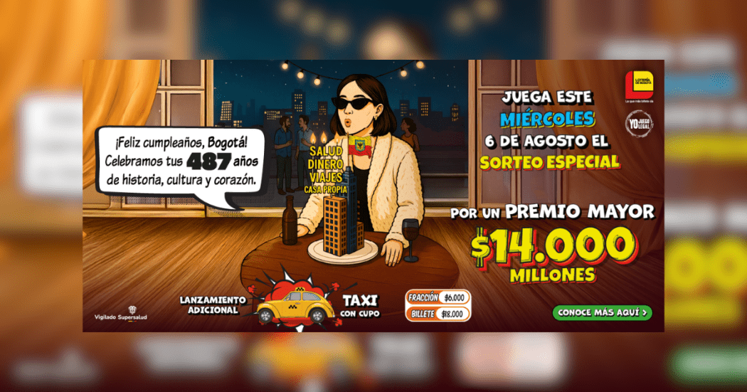 Lotería de Bogotá cómo jugar y premios sorteo miércoles 6 agosto 2025 