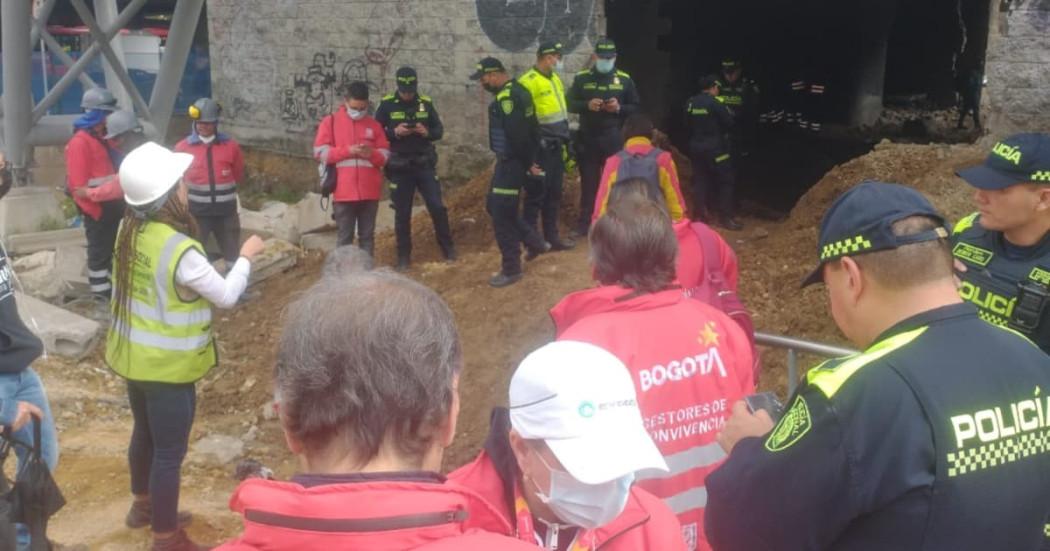 Operativo de seguridad puente de calle 100 con autopista Norte de Bogotá 2025