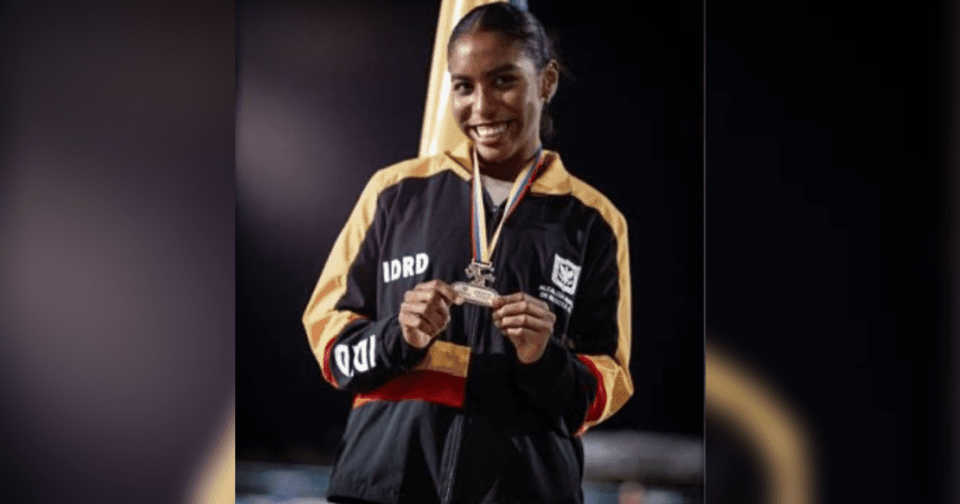 Bogotá celebra la medalla de oro de Natalia Linares en salto largo