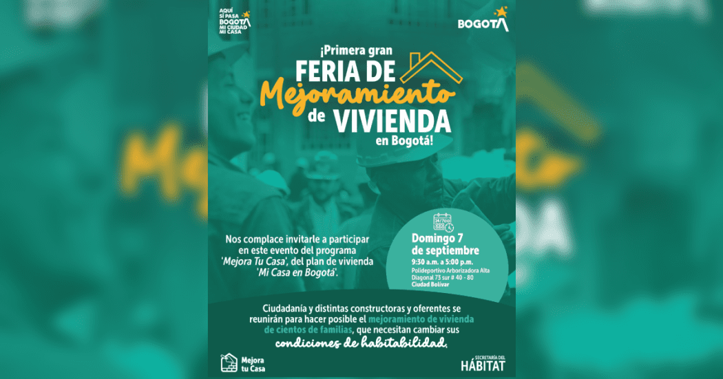 Bogotá presenta feria enfocada al mejoramiento de viviendas urbanas