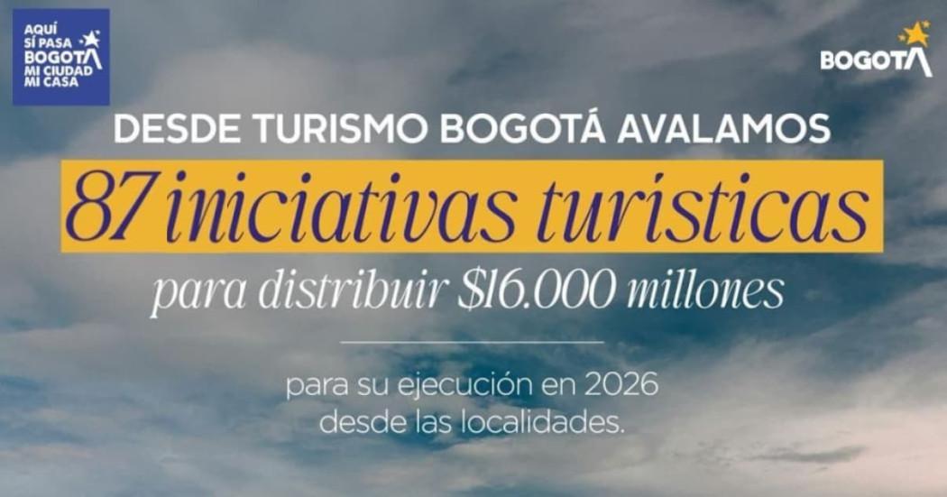 Bogotá avaló 87 iniciativas de turismo con $16.000 millones para 2026