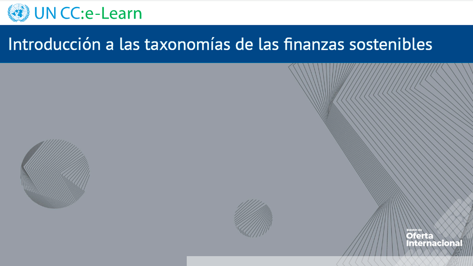 Curso virtual de GIZ y SBFN sobre taxonomías financieras sostenibles