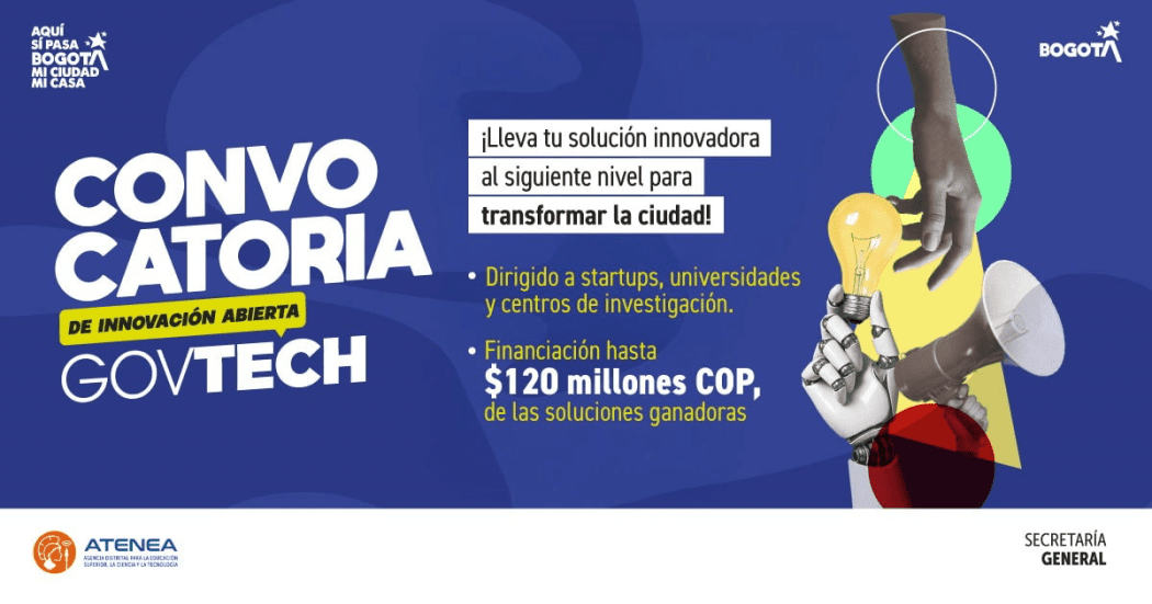 Invitación a participar en convocatoria pública que resuelve retos de Bogotá