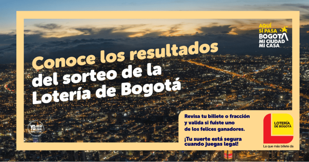 Lotería de Bogotá conoce resultados sorteo jueves 11 septiembre 2025