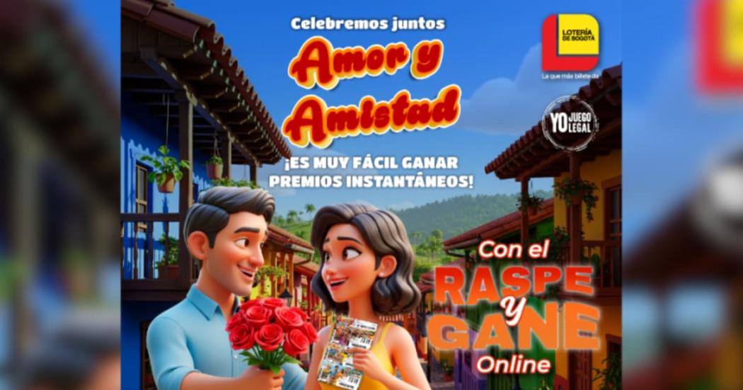 Juega Raspe y Gane Lotería de Bogotá en amor y amistad septiembre 2025