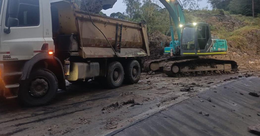 Así está la movilidad en la vía al Llano por derrumbe este 7 de septiembre 