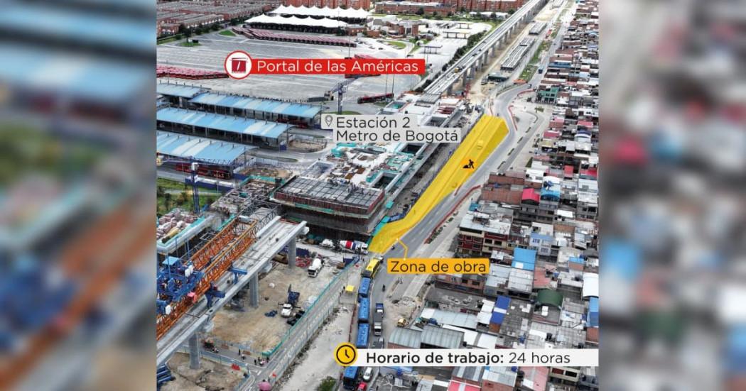 Construcción de la Estación 2 de la Línea 1 del Metro de Bogotá