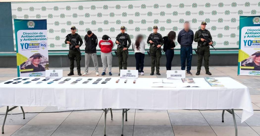 Foto de ‘Los Pepos’ capturados por extorsionar con perfiles falsos en redes sociales en Bogotá