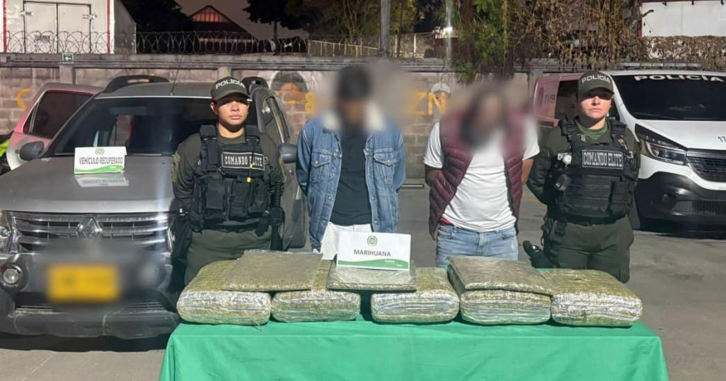 Policía de Bogotá halló 26 kilos de marihuana en un vehículo hurtado