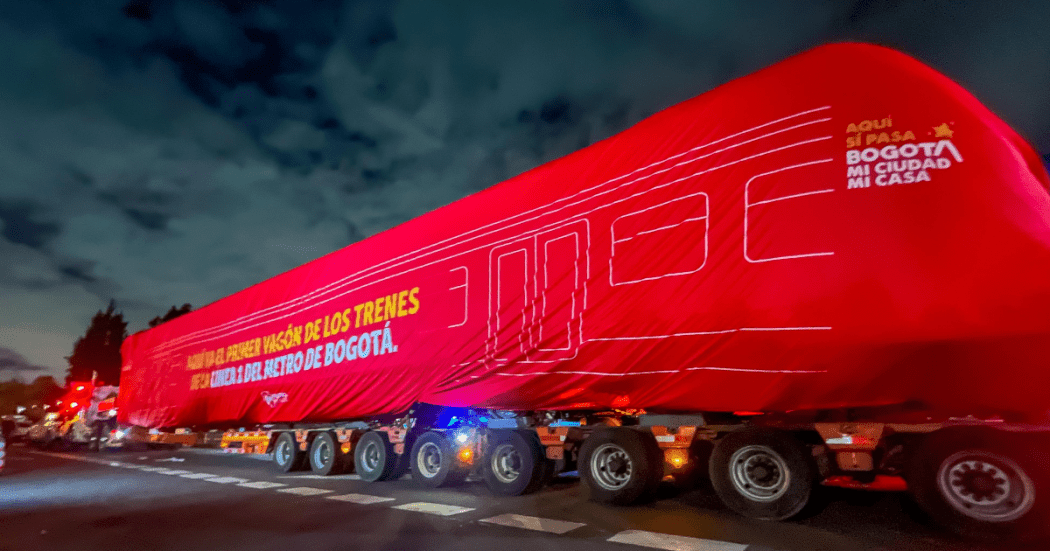 Primer tren del Metro de Bogotá ya llegó a la ciudad
