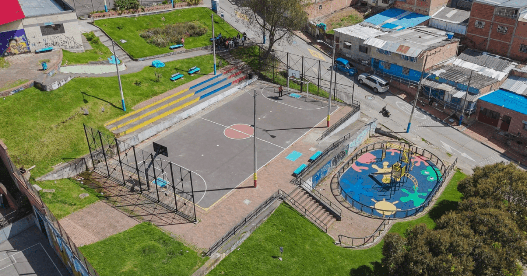 Foto de un parque renovado en Bogotá localidad de San Cristóbal