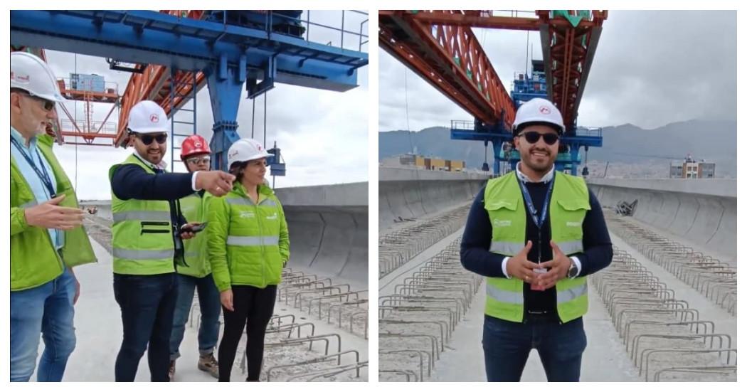 Foto de Diego Ruiz, ingeniero en la obra del Metro de Bogotá