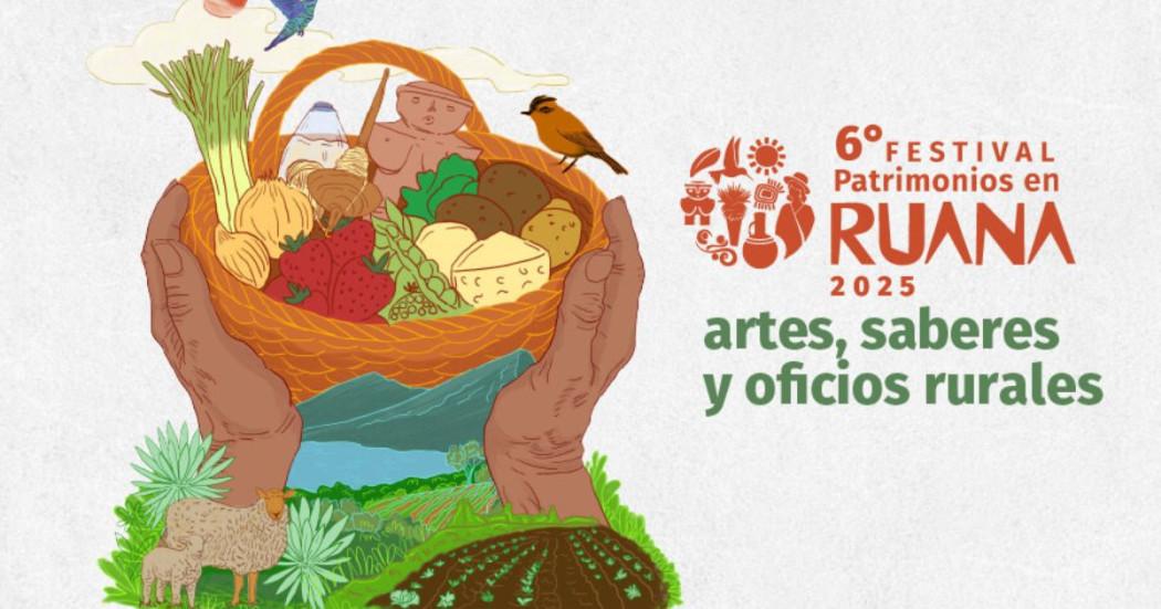 Imagen cartel en letras Festival Patrimonios en Ruana 2025