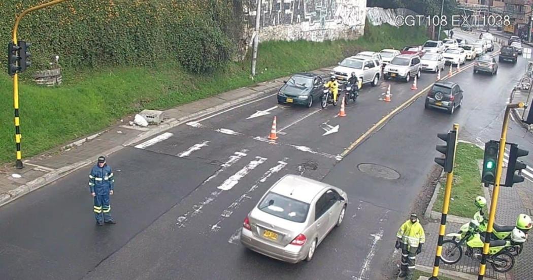 Foto del reversible de la carrera Séptima en Bogotá
