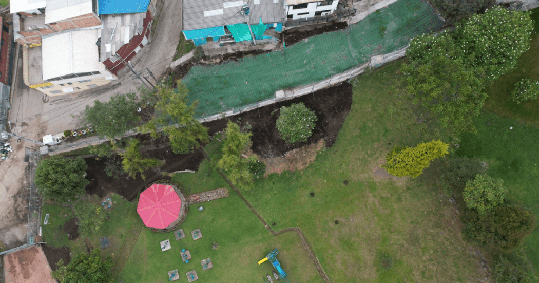 Foto de obra de estabilización en el barrio Villa del Cerro