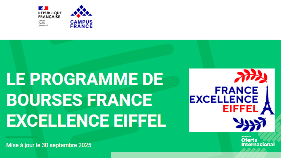 Programa de becas del Gobierno de Francia para estudios de maestría y doctorado