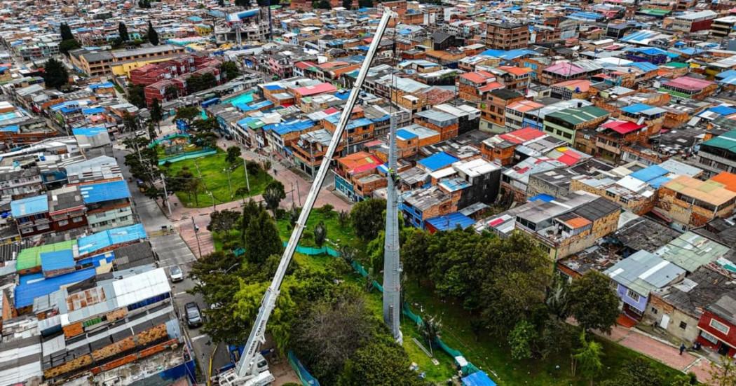 Finalizó izaje de 21 torres del TransMiCable San Cristóbal en Bogotá