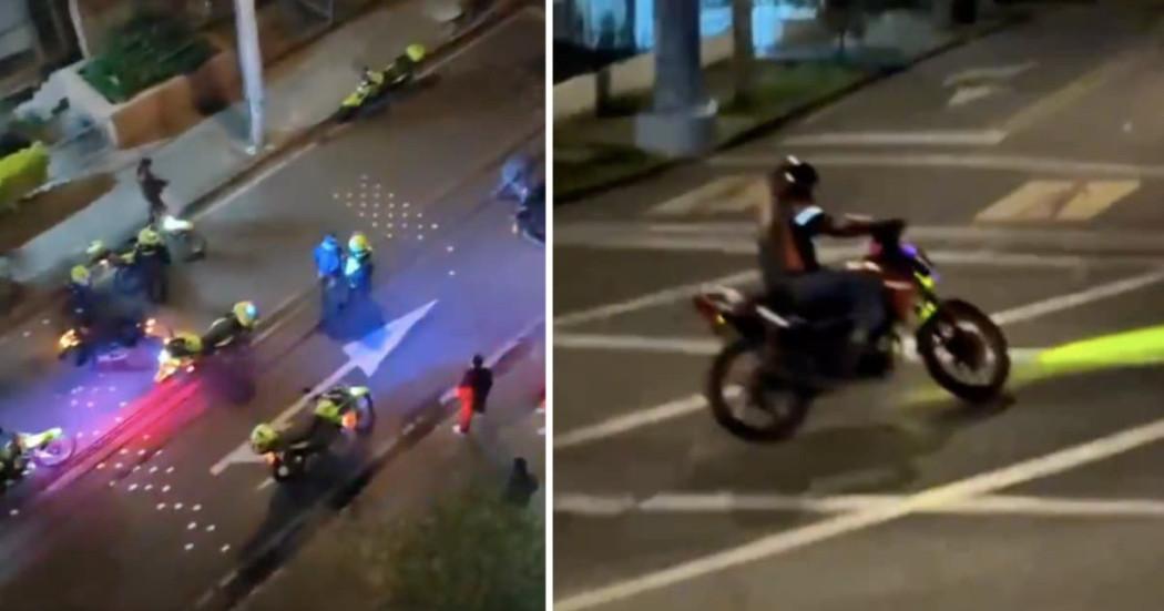 Fotos de los operativos de movilidad Bogotá contra piques ilegales con presencia de la Policía y Agentes Civiles de Tránsito.