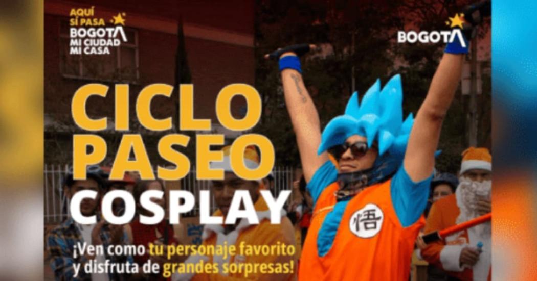 Imagen de un bogotano con distraz en uno de los eventos cosplay en Bogotá