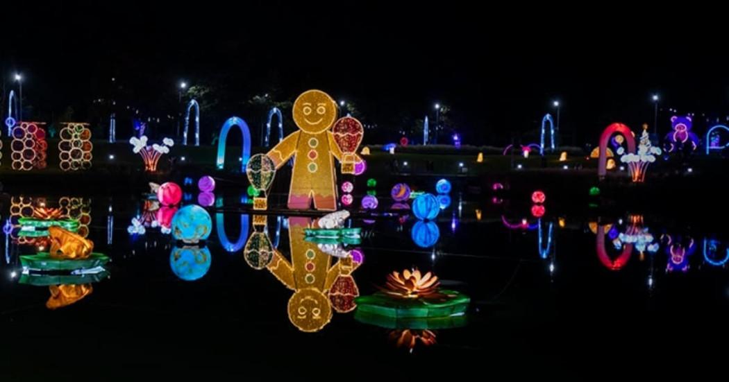 Foto de un alumbrado navideño en Bogotá.