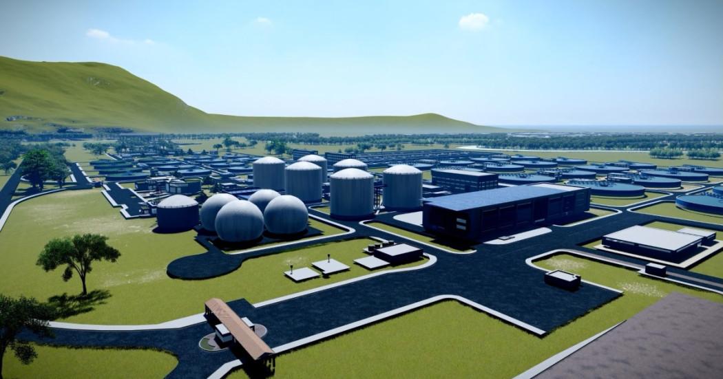 Foto que muestra el proyecto de la PTAR Canoas