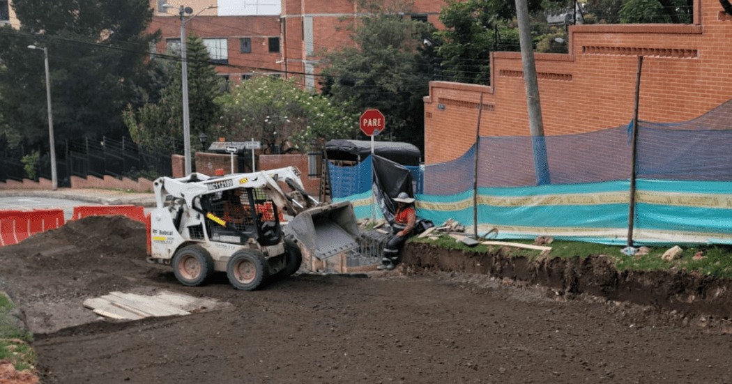 Imagen de una obra de malla vial en Chapinero