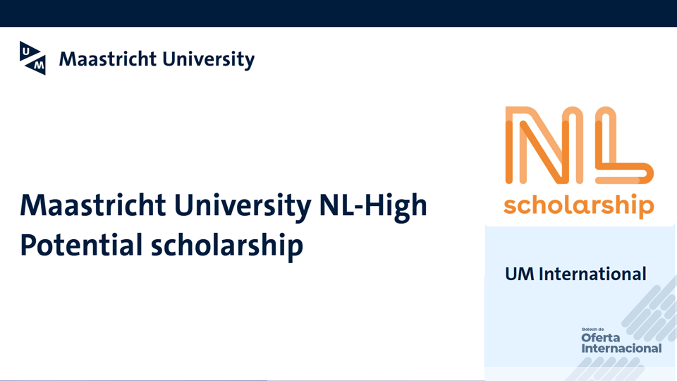 Beca completa de excelencia académica en la Universidad de Maastricht, dirigida a estudiantes internacionales de fuera de la Unión Europea.