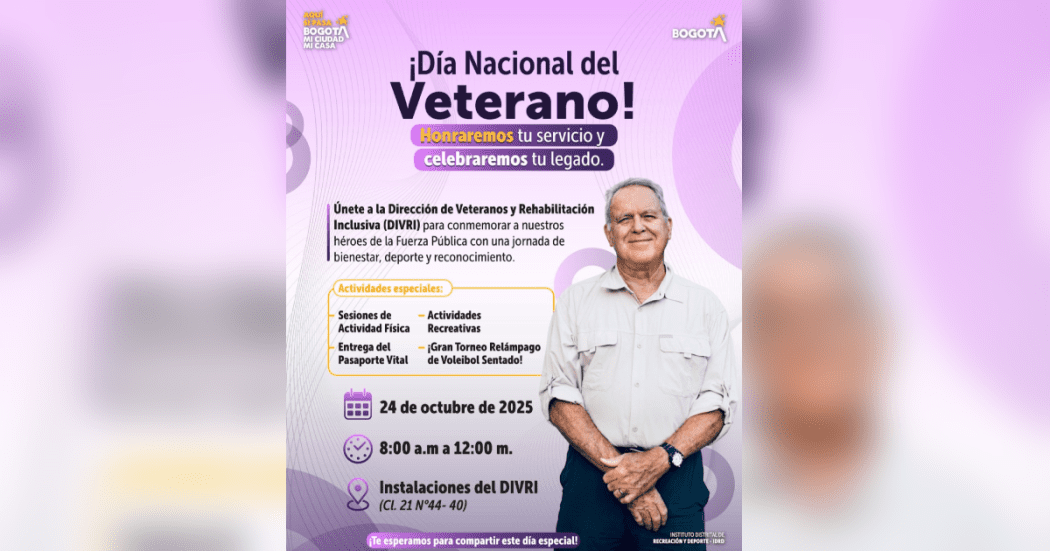 Imagen con infirmación del homenaje a veteranos de la Fuerza Pública