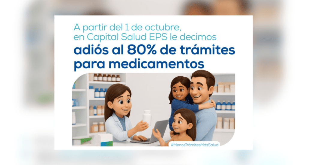 Imagen de la pieza gráfica que anuncia la eliminación de los tramites para medicamentos