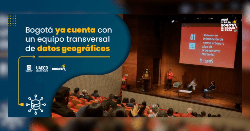 Imagen de la pieza gráfica que promociona un equipo transversal de datos geográficos